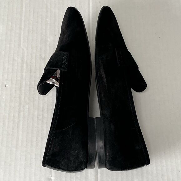 Margaux The Penny Loafer Womens Black Classic Suede Slip On Comfort Flats US 12W - Picture 5 of 14